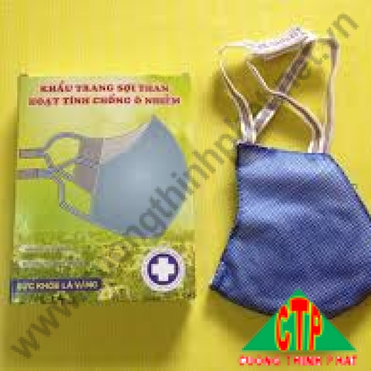 Khẩu trang than hoạt tính Bảo Bình quai gấy