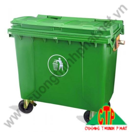 Thùng rác nhựa HDPE 660 lít (Nhiểu kích thước, nhiều màu)