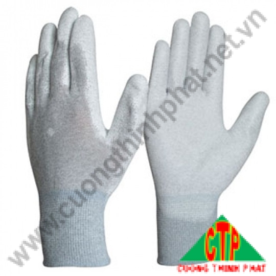Găng tay chống tĩnh điện PU phủ lòng bàn tay